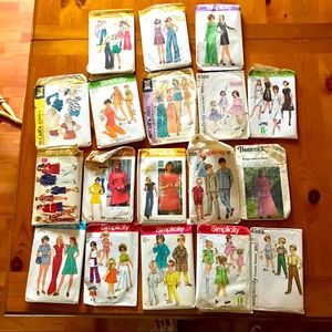 Lot of 70’s Vintage Sewing Patterns